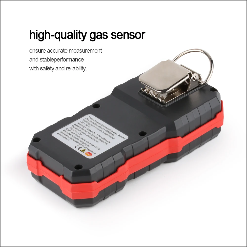 Монитор кислорода RZ профессиональный перезаряжаемый цифровой газовый датчик высокой чувствительности ядовитый звуковой-световой вибрационный сигнал детектор О2 включен.