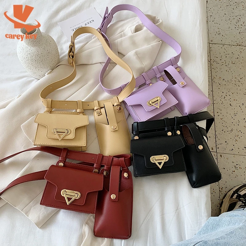 

Забавные сумки CAREY KEY из искусственной кожи для женщин, дорожные поясные сумки, женские кошельки для телефона, мини нагрудные сумочки