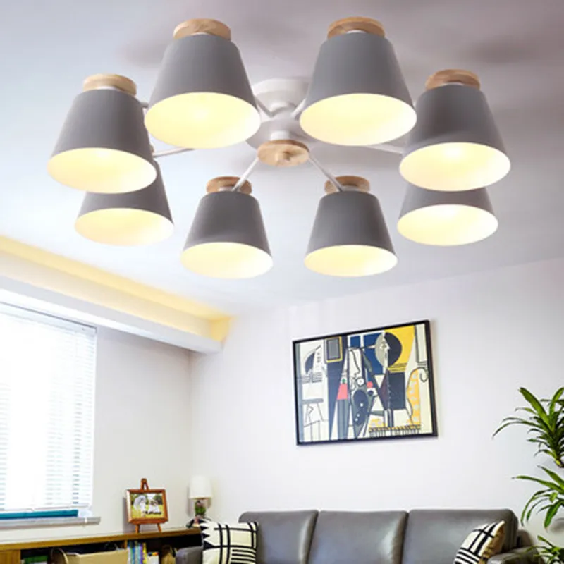 Люстры Гостиная всасывания топ светильник ing серый цвет зеленый синий желтый