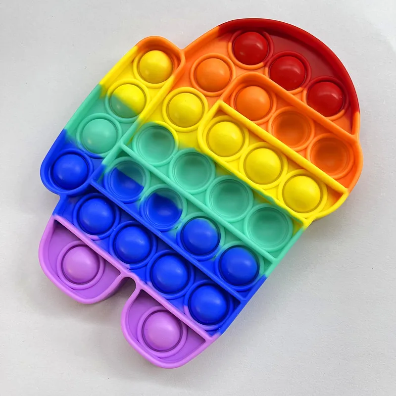 

Amongs Us Games Pop It Fidget Toys Push Bubble Sensory Antistress Toy Silicone Squeeze Relief Stress Anxiety Popit Fidget Toys
