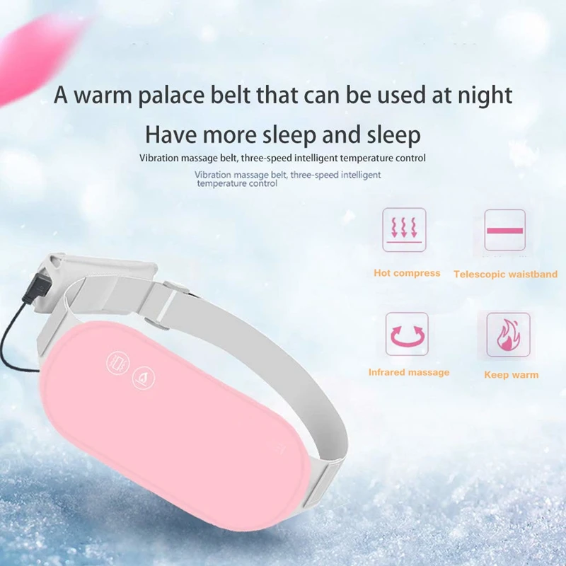 Моющийся Дальний инфракрасный беспроводной теплый пояс для матки с