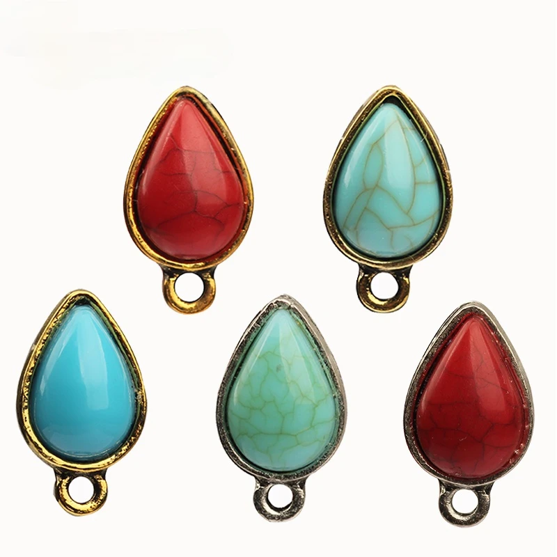 

9*16mm 10pcs/lot Tear Water Drop Shape Earring Base Earring Connector Jewlery Making Supplies Bulk Items Wholesale Lots