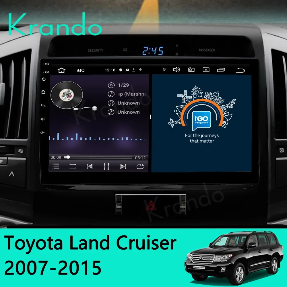 Автомобильная Мультимедийная система Krando автомагнитола с сенсорным IPS экраном 9