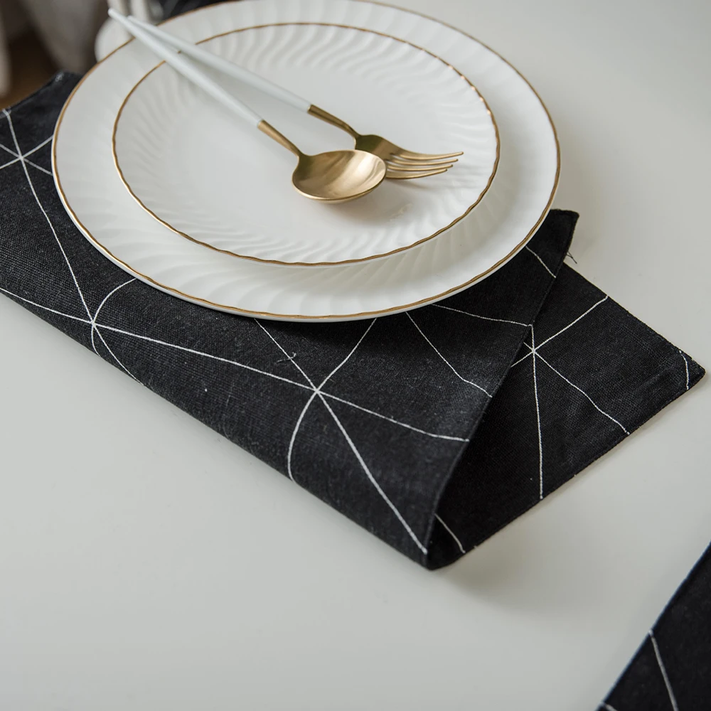 Коврик для обеденного стола из хлопка и льна подставка термоизоляции подставки