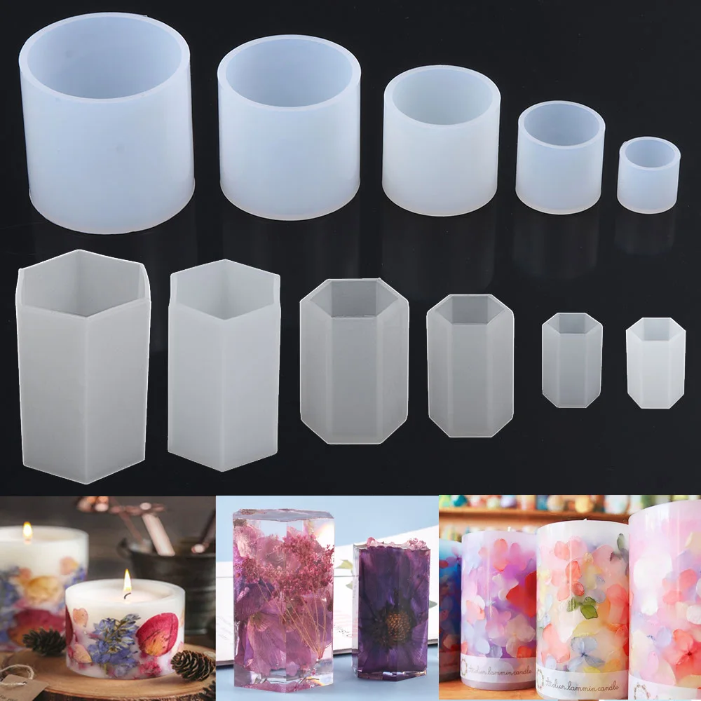 Цилиндрическая силиконовая форма сделай сам в виде свечи из эпоксидной смолы