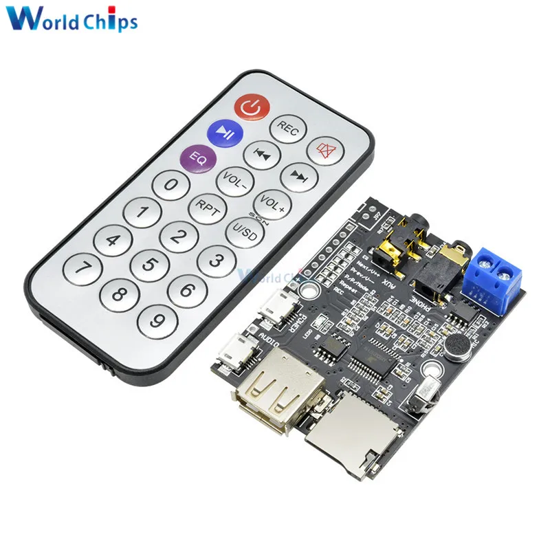 USB 5 В WMA + WAV MP3 три декодера плата аудио усилитель модуль декодирования плеера
