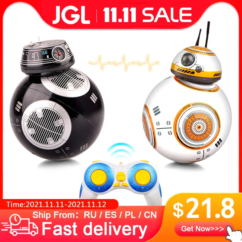 Фото Радиоуправляемый робот-экшн-фигурка BB8 2 4 ГГц со звуком усовершенствованный Радиоуправляемый робот-экшн-фигурка BB8 2 4 ГГц со звуком усовершенствованный