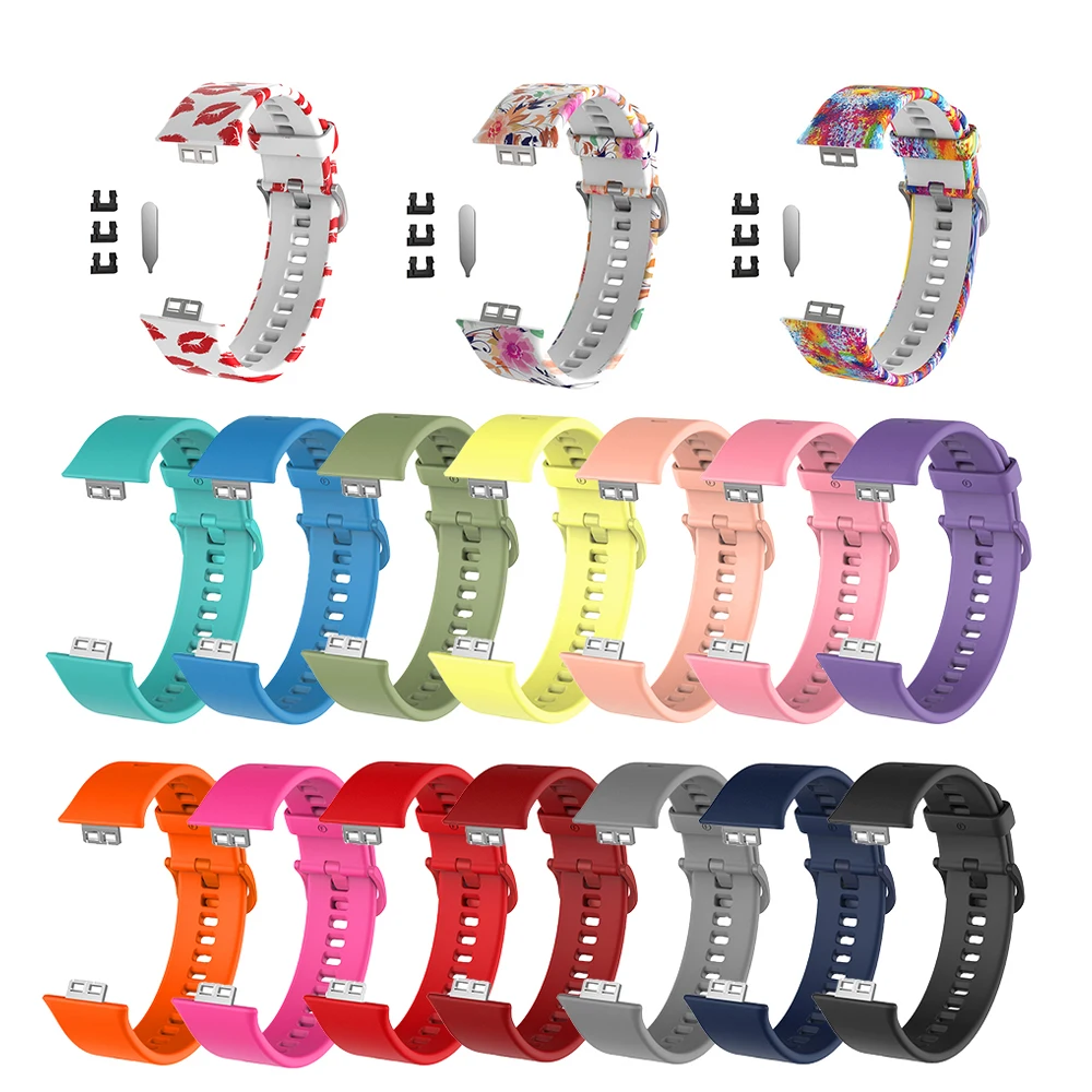 

Silicone Band For Huawei Watch Fit Strap Sport Wristband with Tool Bracelet For Huawei fit 2020 Band Replace Accessories