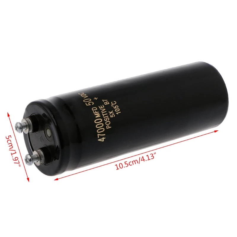 

50V 47000UF/MFD Aluminum Screw Filtering Electrolytic Capacitor 105 W3JB