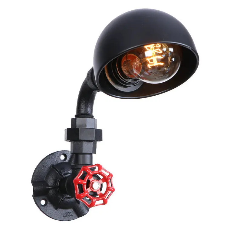 (A K) 220 В настенная лампа с водопроводной трубой ретро промышленное черное