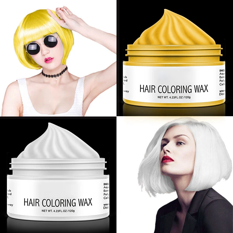 

Hot Semi-Permanent Hair Color Wax Disposable Colored Hair Mud Hair Balm Unisex t6