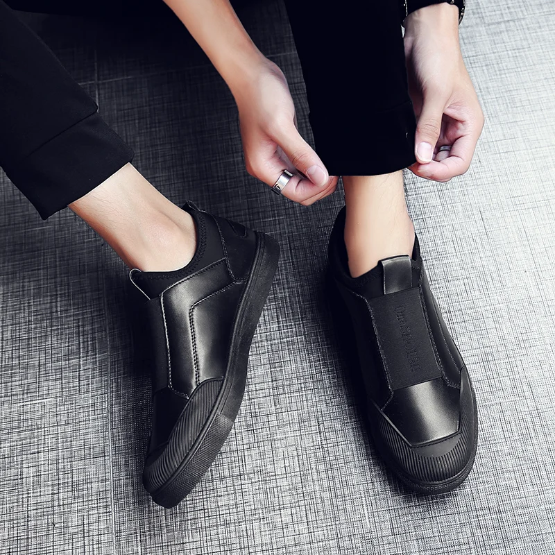 Модные мужские туфли новинка весны 2020 простые легкие удобные дышащие без шнурков