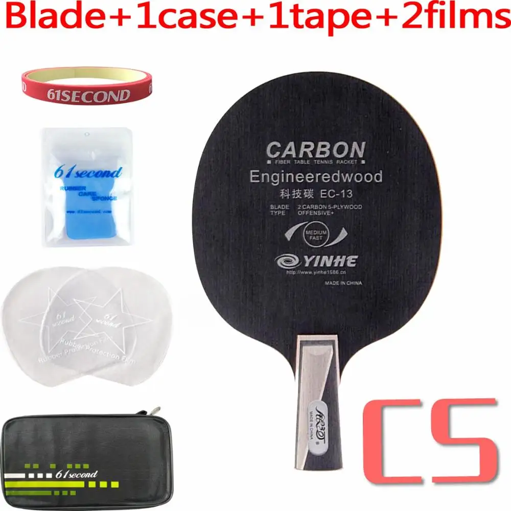 CS with F 1 case Галактика Млечный Путь Yinhe EC-13 Карбон EC 13 EC13 Engineeredwood OFF+ лезвие для настольного тенниса для ракетки для пинг-понга - Цвет: CS with F 1 case