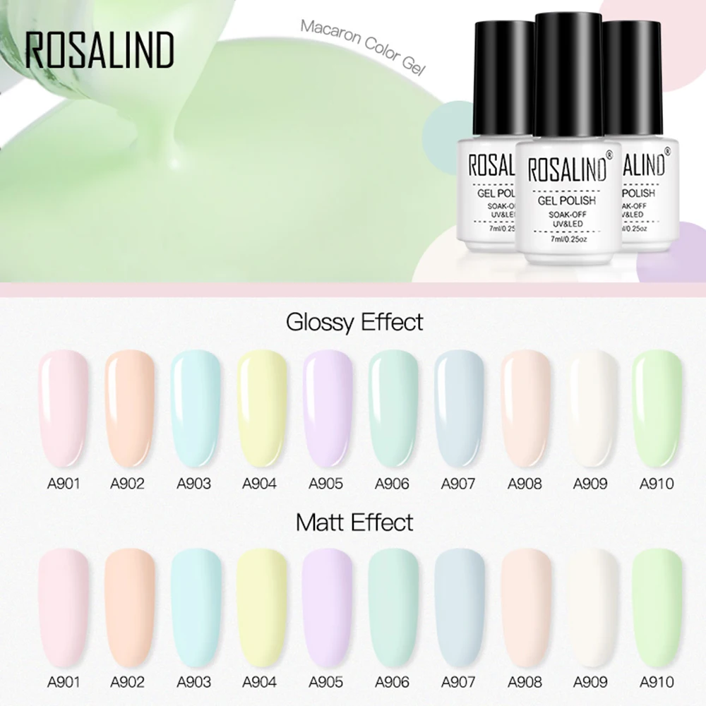 

1 Pcs 7ml Soak Off Macaron Color Nail Pastel Gel Bright For Nail Art Design UV Gel Varnish Nail Art Gel Nail Art Accessories