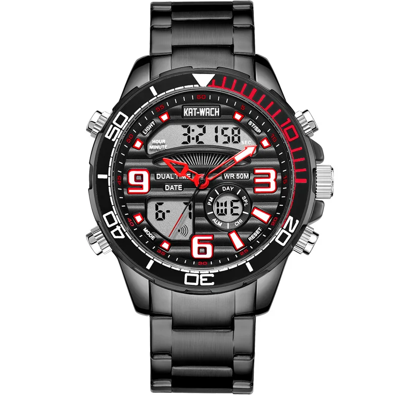 Kt специальный стальной ремень мужские часы студенческие спортивные более