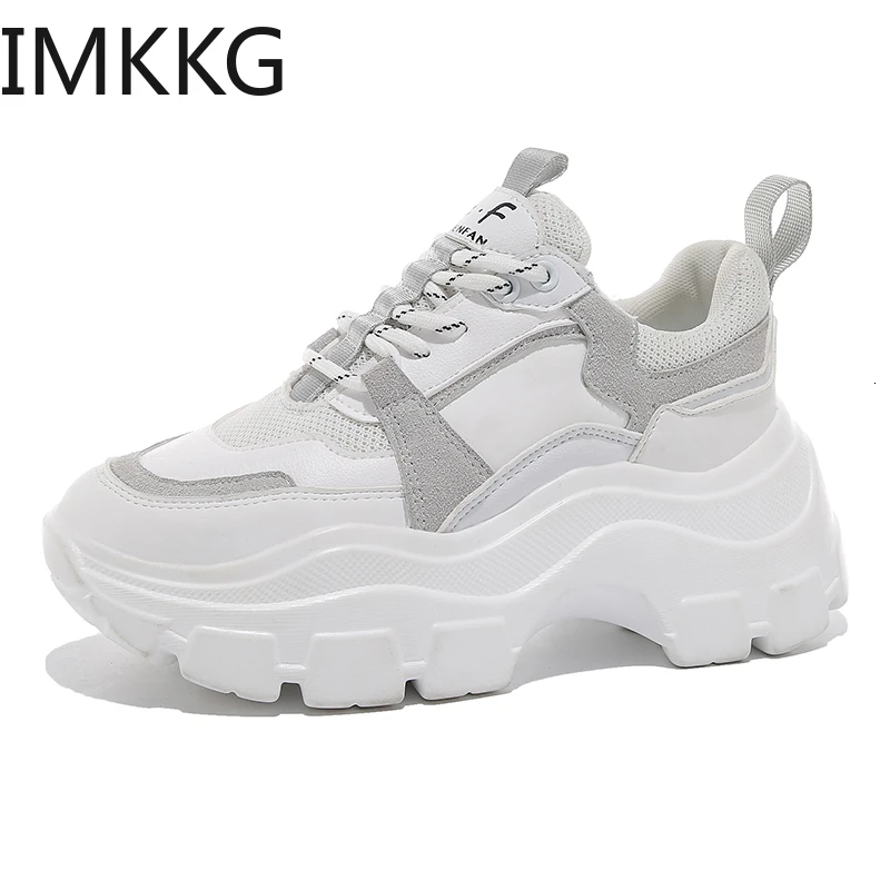 Sneakers women shoes 2020 fashion spring lace up round toe sneakers non slip casual platform white sport woman|Женские кроссовки и