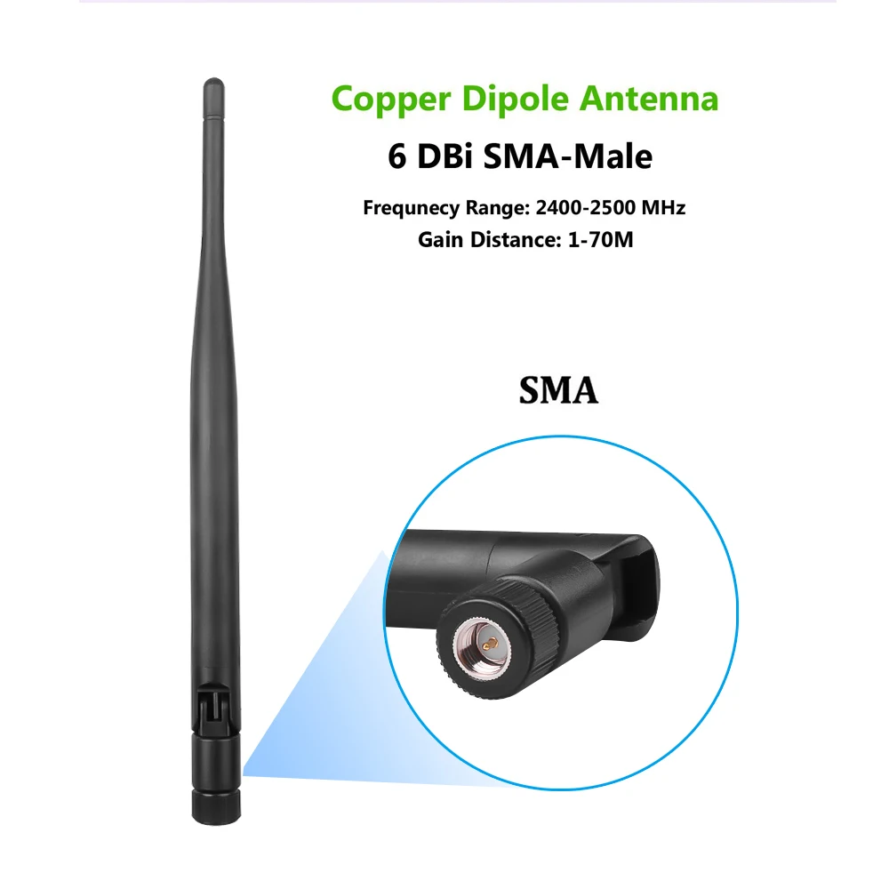 Kebidumei 2 4 ГГц 5dBi 802.11b/g антенна SMA мужской Беспроводной маршрутизатор Wi Fi антенны для