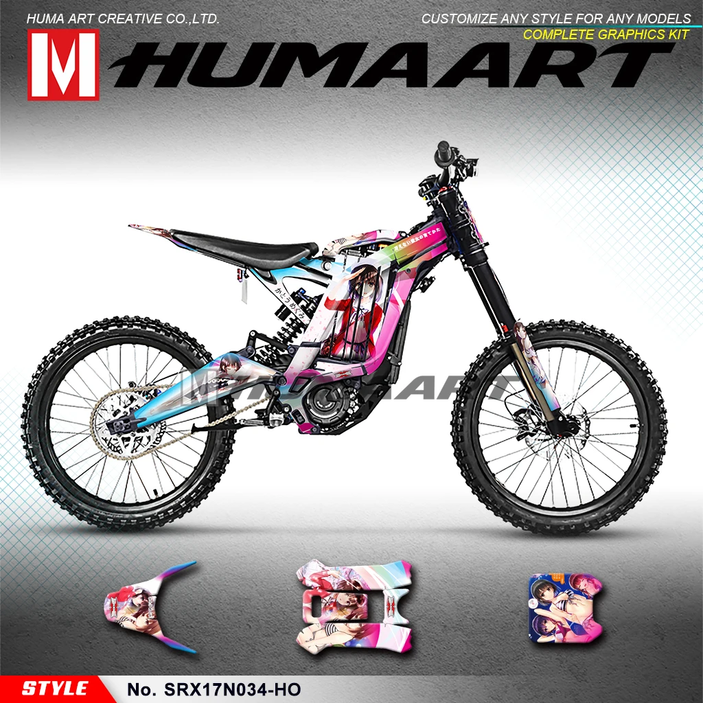

HUMAART Personalised Stickers Kit for Sur-Ron Light Bee X/S Electric Bike Style No.SRX17N034-KO