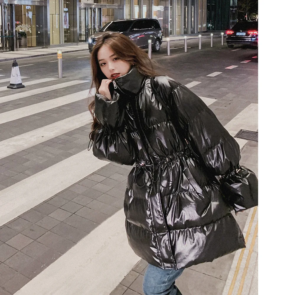 

Bright Face Cotton Padded Clothes Women's Middle and Long New Winter Down Cotton Padded Clothes Thickened Jacket