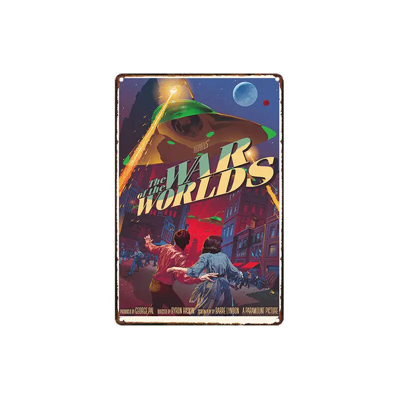

Metal Tin Sign the war of worlds Bar Pub Home Vintage Retro Poster Cafe ART