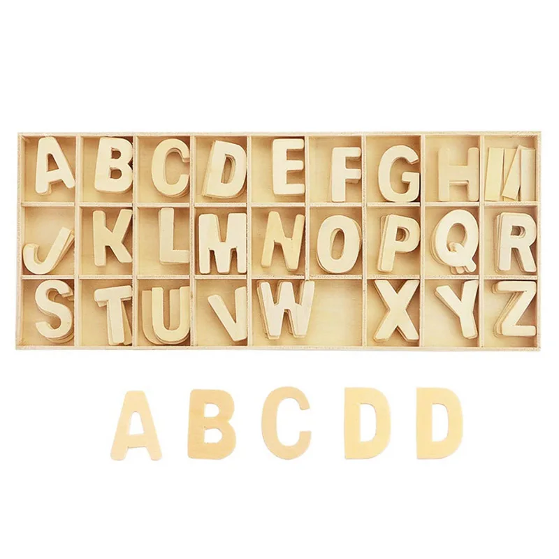 Деревянные буквы натуральный алфавит цифры название дизайна DIY индивидуальное