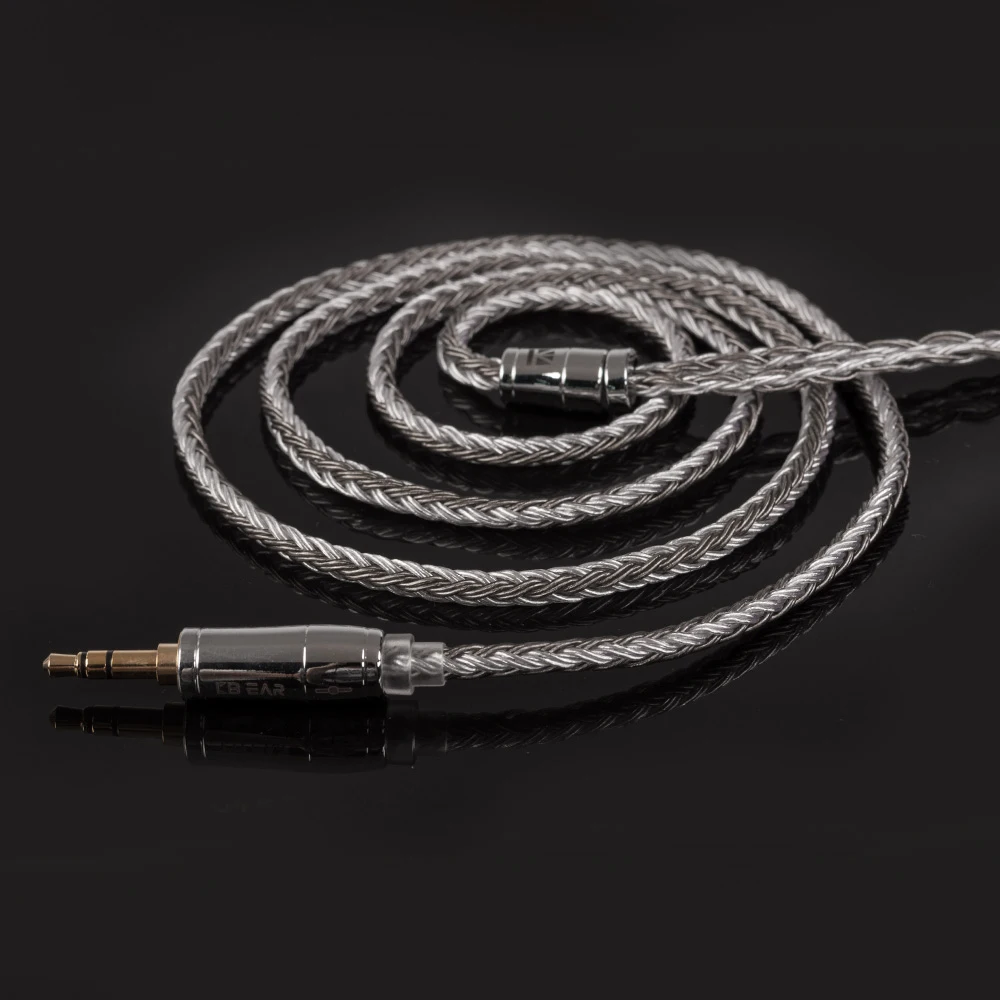 

KB EAR 16 Core Silver Plated Balanced Cable 2.5/3.5/4.4MM With MMCX/2pin/QDC Connector For ZS10 Pro AS10 ZSX ZSN C12 BL-03