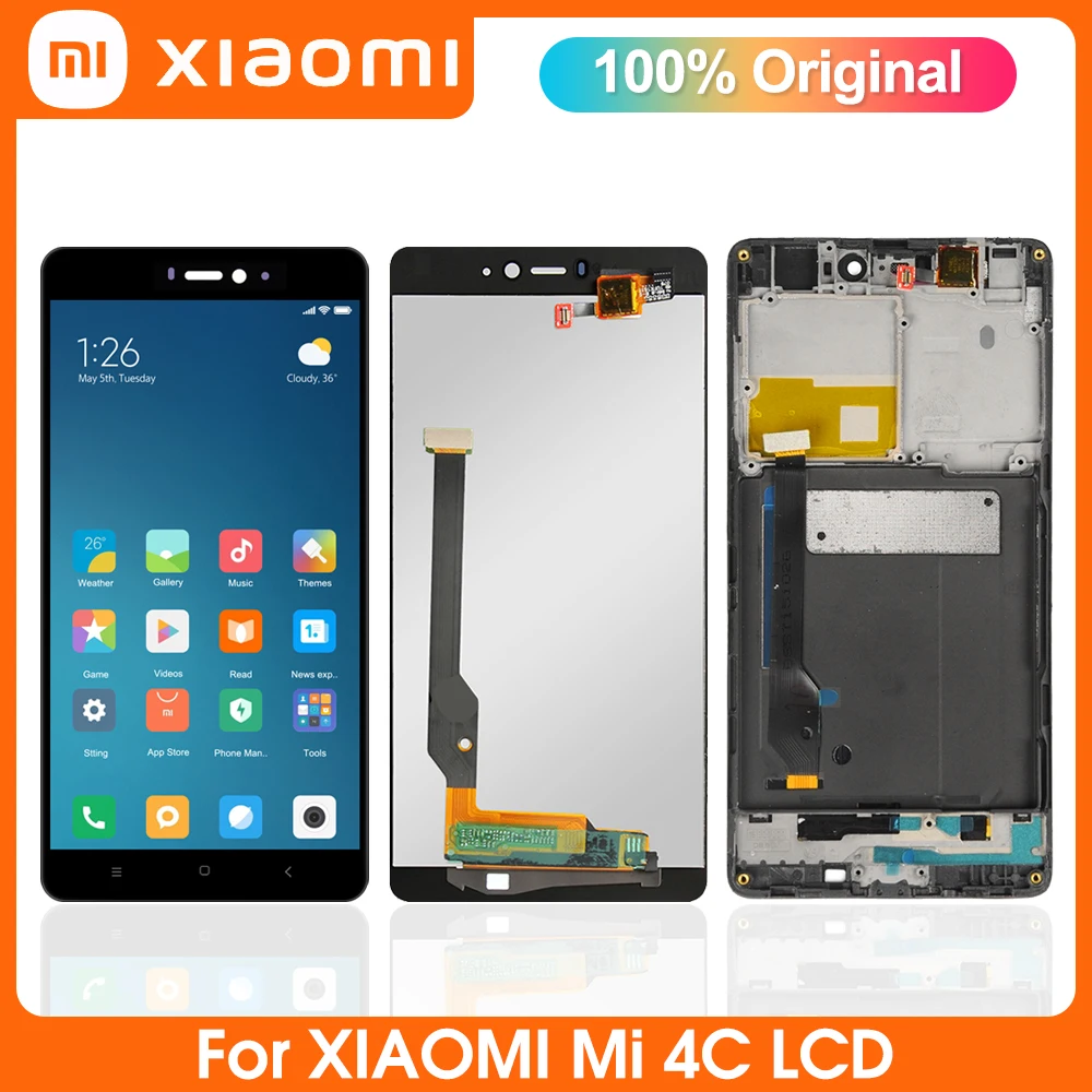 

Оригинальный экран 5,0 дюйма для Xiaomi Mi 4C, ЖК-дисплей, сенсорный экран, дигитайзер в сборе, запасные части для Mi4C Mi-4c Mobile Repairt