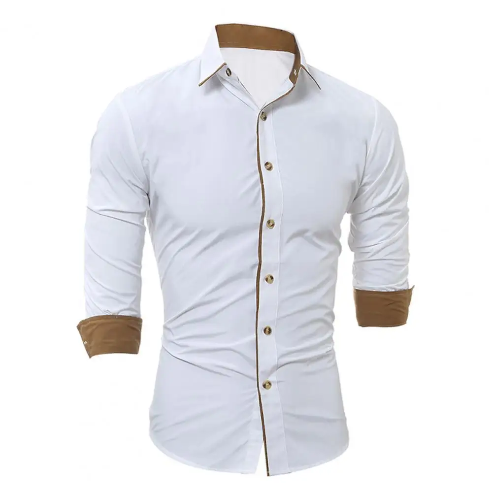 

Повседневная Женская рубашка контрастных цветов, однобортная рубашка с отложным воротником, деловая Повседневная рубашка, топ 2021