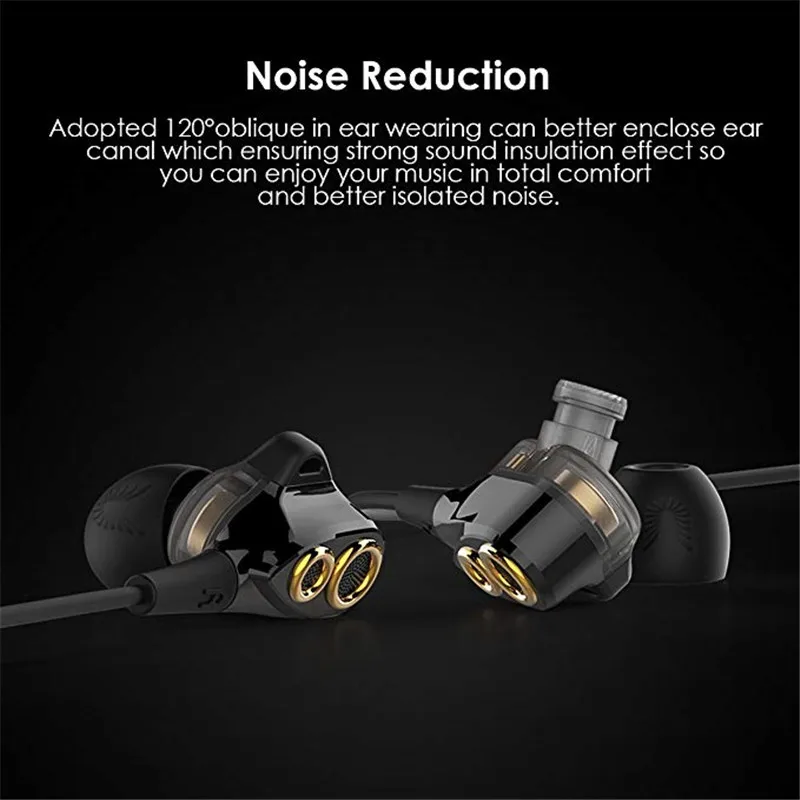 Наушники-вкладыши HiFi, UiiSii T8S тройные наушники для водителей шумоподавление и глубокий бас с микрофоном Регулятор громкости для смартфонов