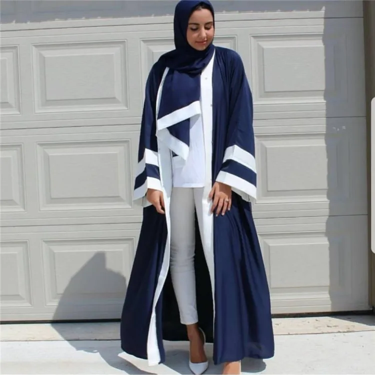 Дубай открытая абайя для женщин турецкий химар пэчворк мусульманское платье Рамадан цзилбаб хиджаб длинный халат женская мусульманская од...