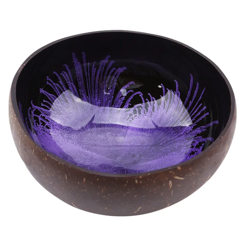 Creative Natural Coconut Shell Bowl Dishes Kitchen Storage Trays Desktop Debris Organiser Handmade Paint Craft Home Decor | Дом и сад