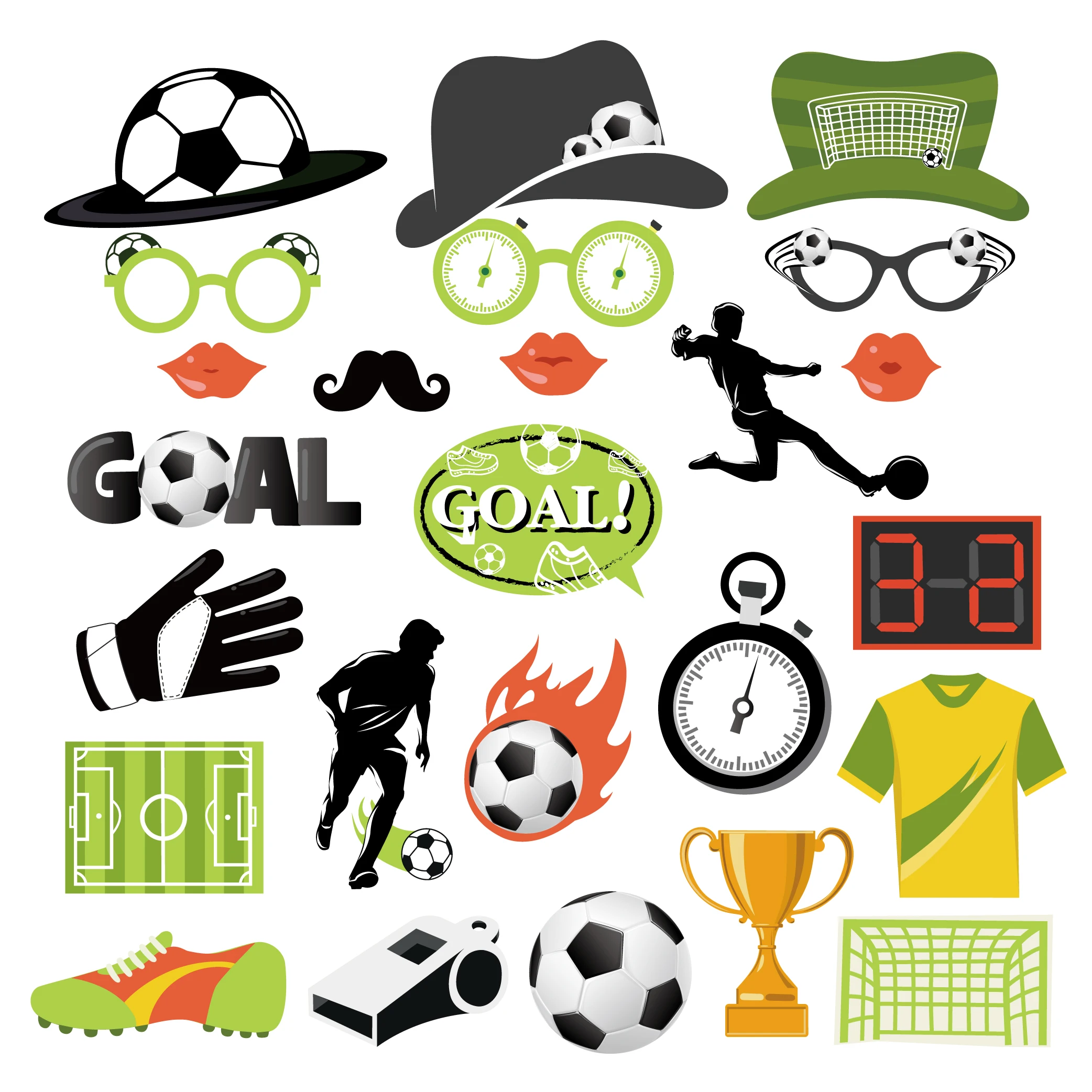 

25pcs Baby Shower Football Party Photobooth Props Kids Party Decorations Happy Birthday Photobooth Props Party Supplies