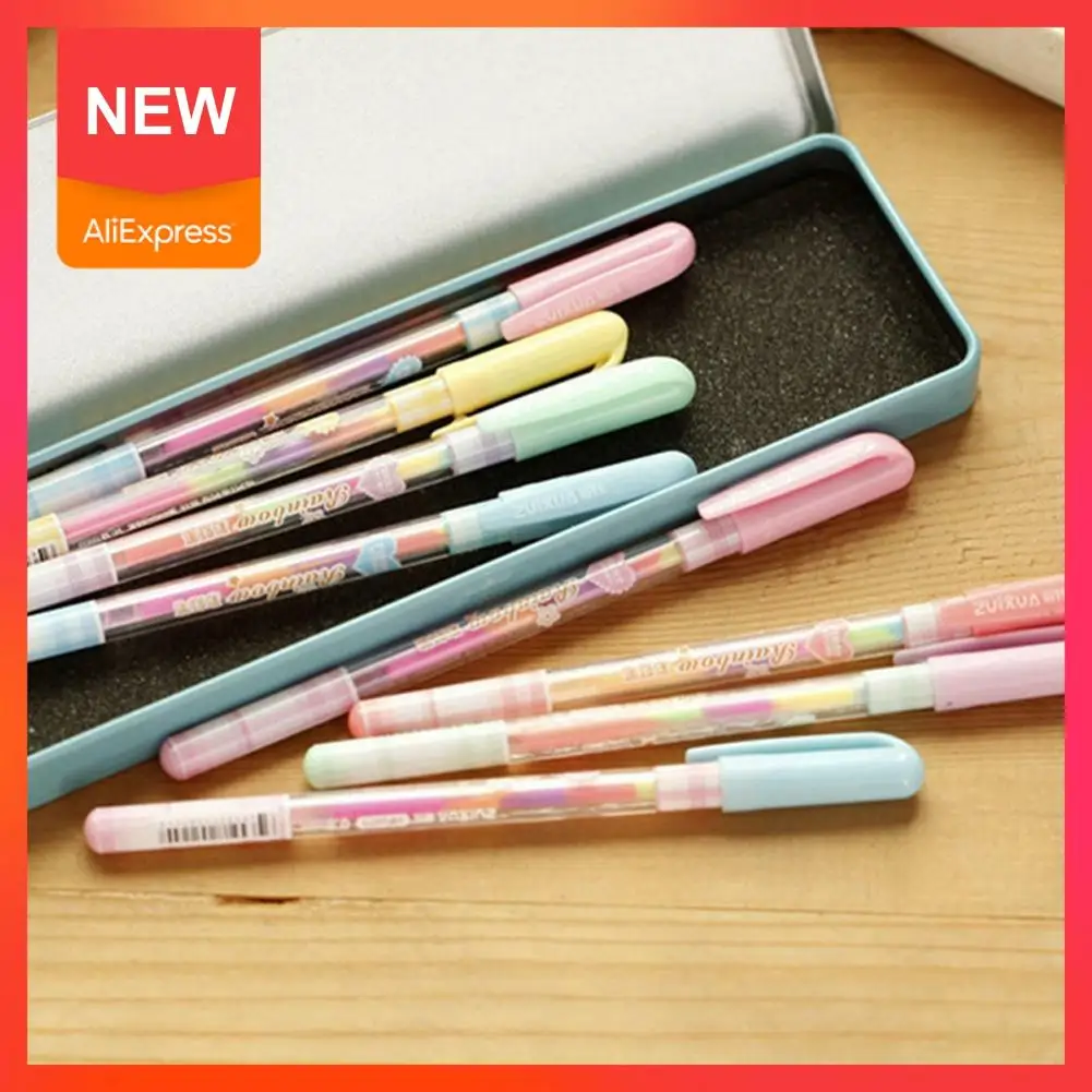 Флуоресцентная ручка маркер цветные радужные стильные гелевые ручки для письма