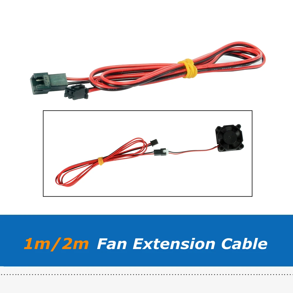 

Удлинительный кабель для охлаждающего вентилятора 2 шт./лот, 1 м, 2 м, Удлинительный провод с 2-контактным разъемом XH2.54 «Мама», «папа», детали для 3D-принтера