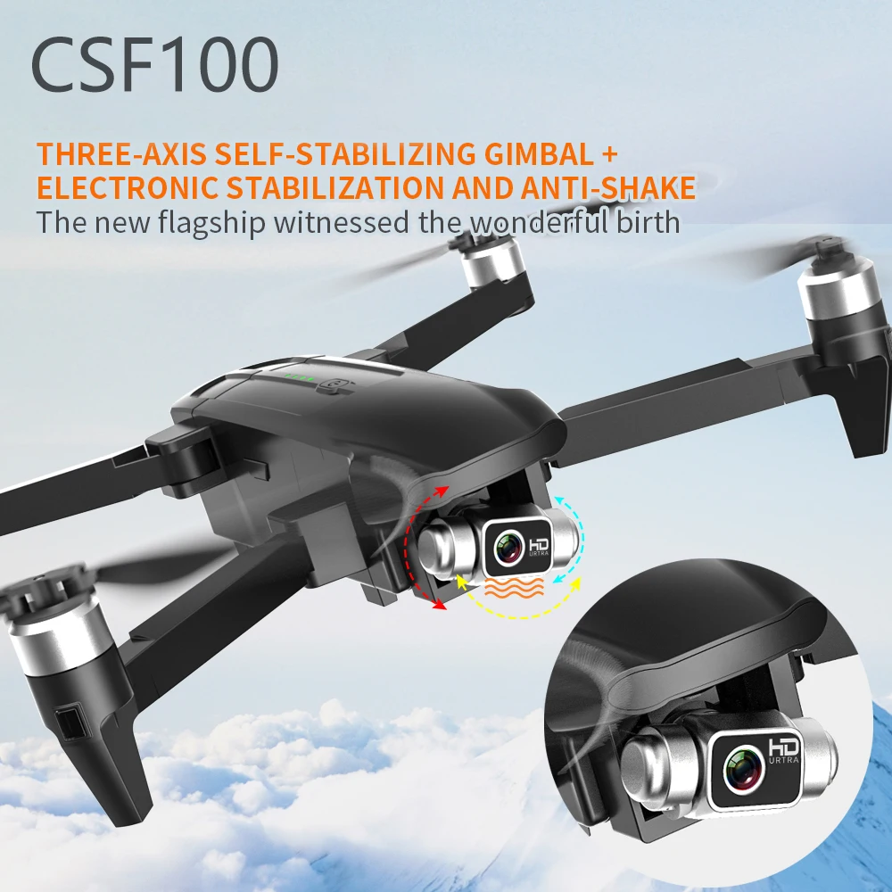 Дрон 6K HD с камерой 3-осевой бесщеточный для аэрофотосъемки складной Wi-Fi FPV GPS время