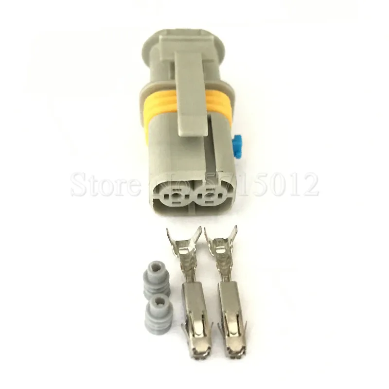 

2 Hole 18286000002 Grey Automotive Connector Auto Light Lamp Plug