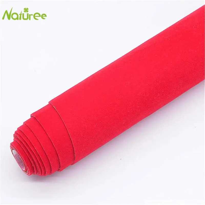 Самоклеящаяся бархатная подкладка для ювелирных изделий красного цвета 45 см * 1