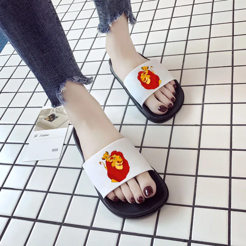 

women Lion king slippers Home Slippers Summer Sandals Slides Women Indoor Shoes Flip Flops Sandalias Woman