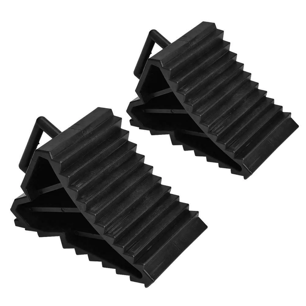 

2pcs Car Tyre Slip Stopper Control Wheel Alignment Tire Pad Rubber Wheel Chocks Blocks For Car Trailer Truck RV Camper Handles