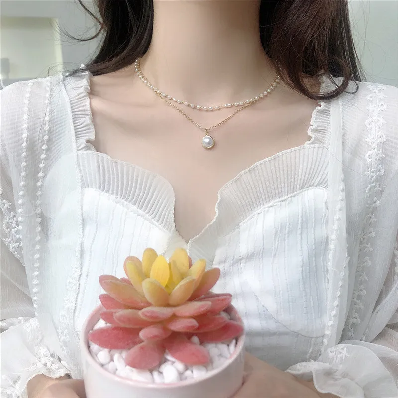 Модное ожерелье-чокер с жемчугом в стиле K-POP новинка 2021 Корейская Милая