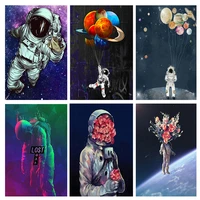 diy astronaut full square drill diamond painting colorful handmade cross stitch kits embroidery mosaic home room wall decor