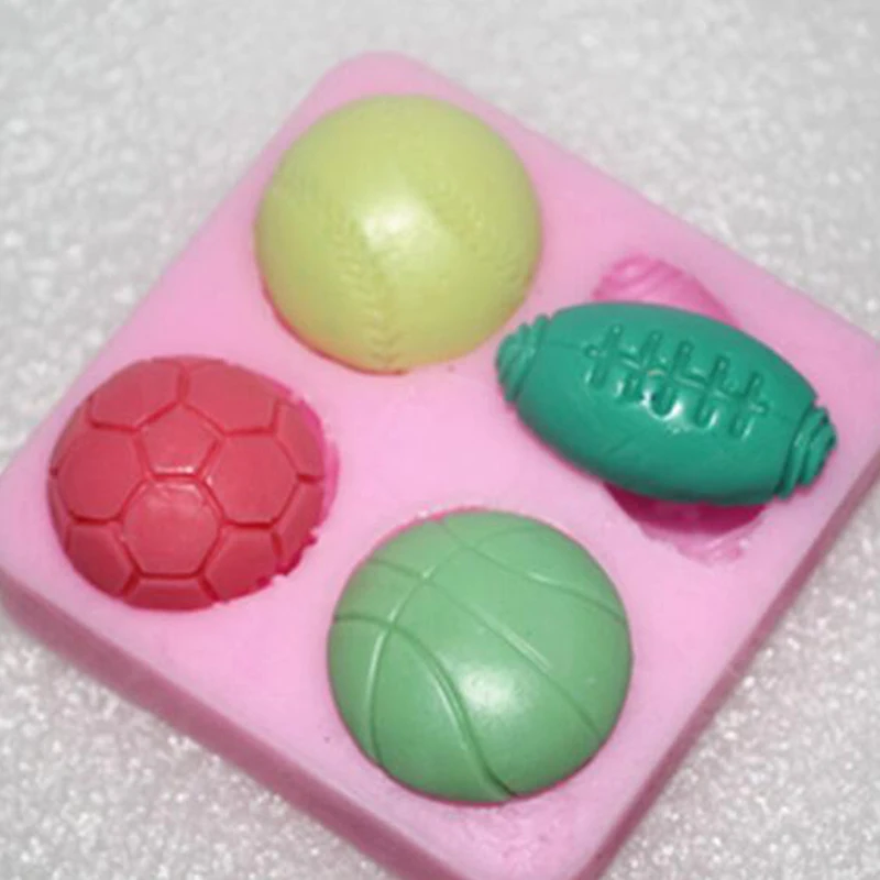 DIY силиконовая пресс форма для украшения тортов мастикой мяч Спорт серии мини