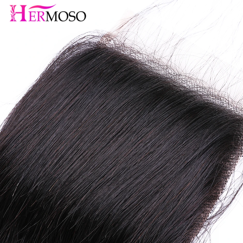 Peruvian Straight Hair Closure Free Part Hand Tied Lace Remy Human Extension 4x4 Shipping | Шиньоны и парики