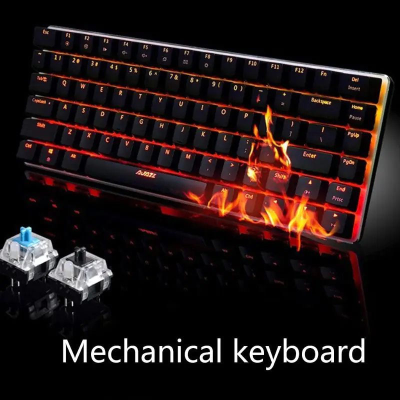 Клавиатура Ajazz AK33 механическая игровая Проводная 82 клавиши RGB подсветка русская и