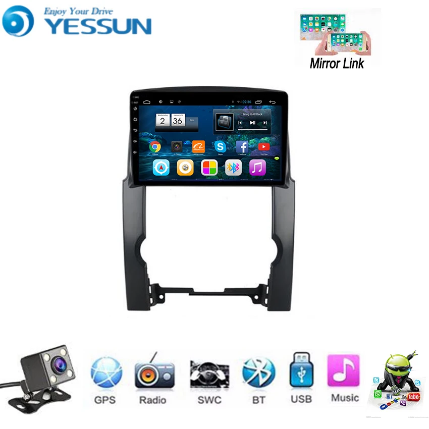 YESSUN для Kia Sorento 2008 ~ 2013 автомобильный Android мультимедийный плеер GPS навигация