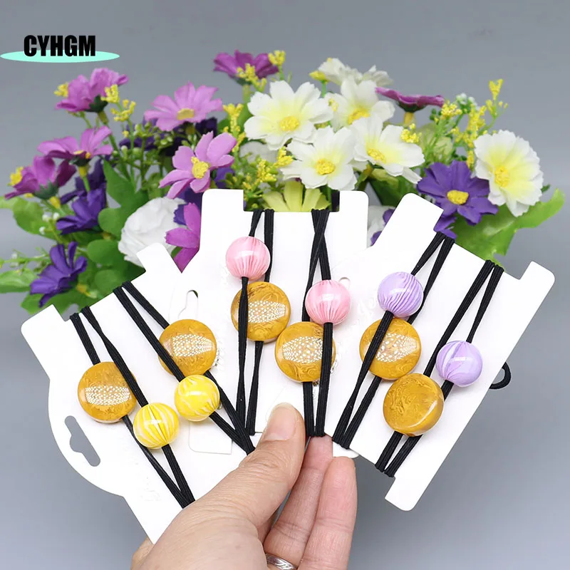 

wholesale New Fashion korean amber Hair rope Accessories for Women hair ties elastic hair bands Girls Hair Band A02-1