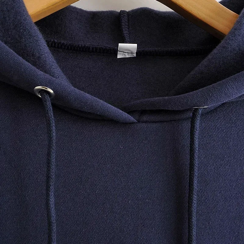 

BTB.WO Women 2020 Winter Solid 100% Cotton Hooded Sweatshirt Casual Loose Jumper Pullover Jacket Women Fleece Hoodies Sweatshirt