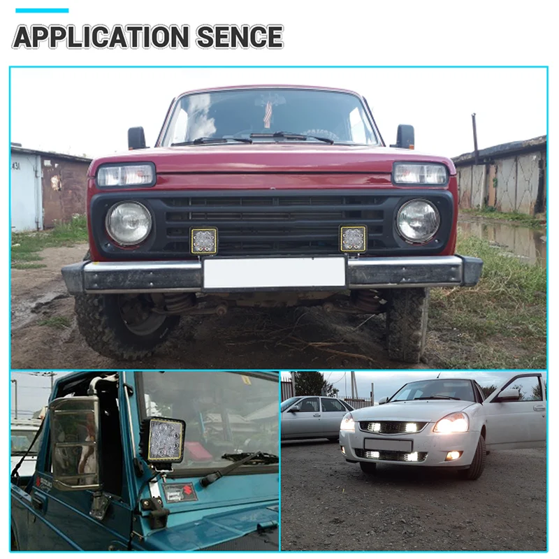 4-дюймовый автомобильный светодиодный рабочий светильник с белым ангельским