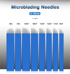 100 шт., иглы для тату, микроблейдинг для бровей, Перманентный макияж, ручные конусные лезвия для бровей, Sobrancelha, принадлежности для тату