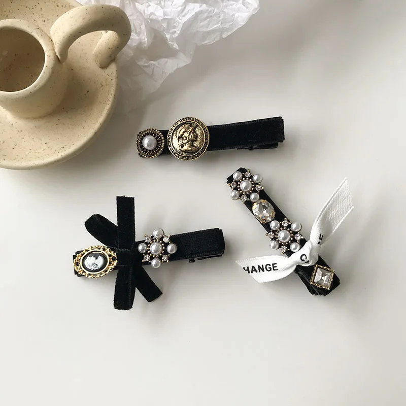 Шпилька для волос с бантом и жемчугом в Корейском стиле |